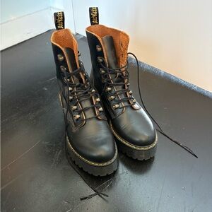 Dr. Martens Leona Heeled Boot in Vintage Smooth Leather